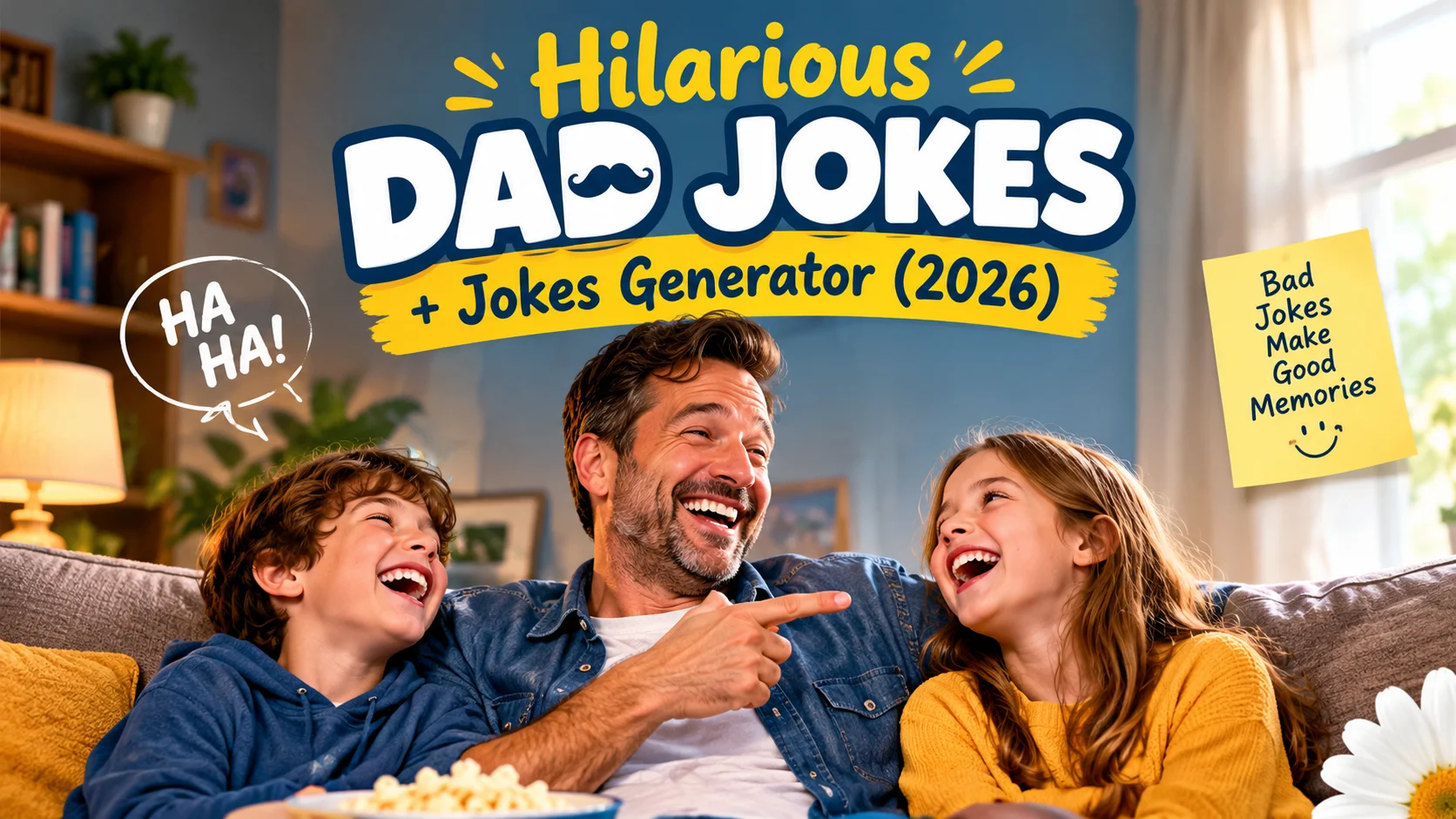 Hilarious DAD Jokes + Jokes Generator