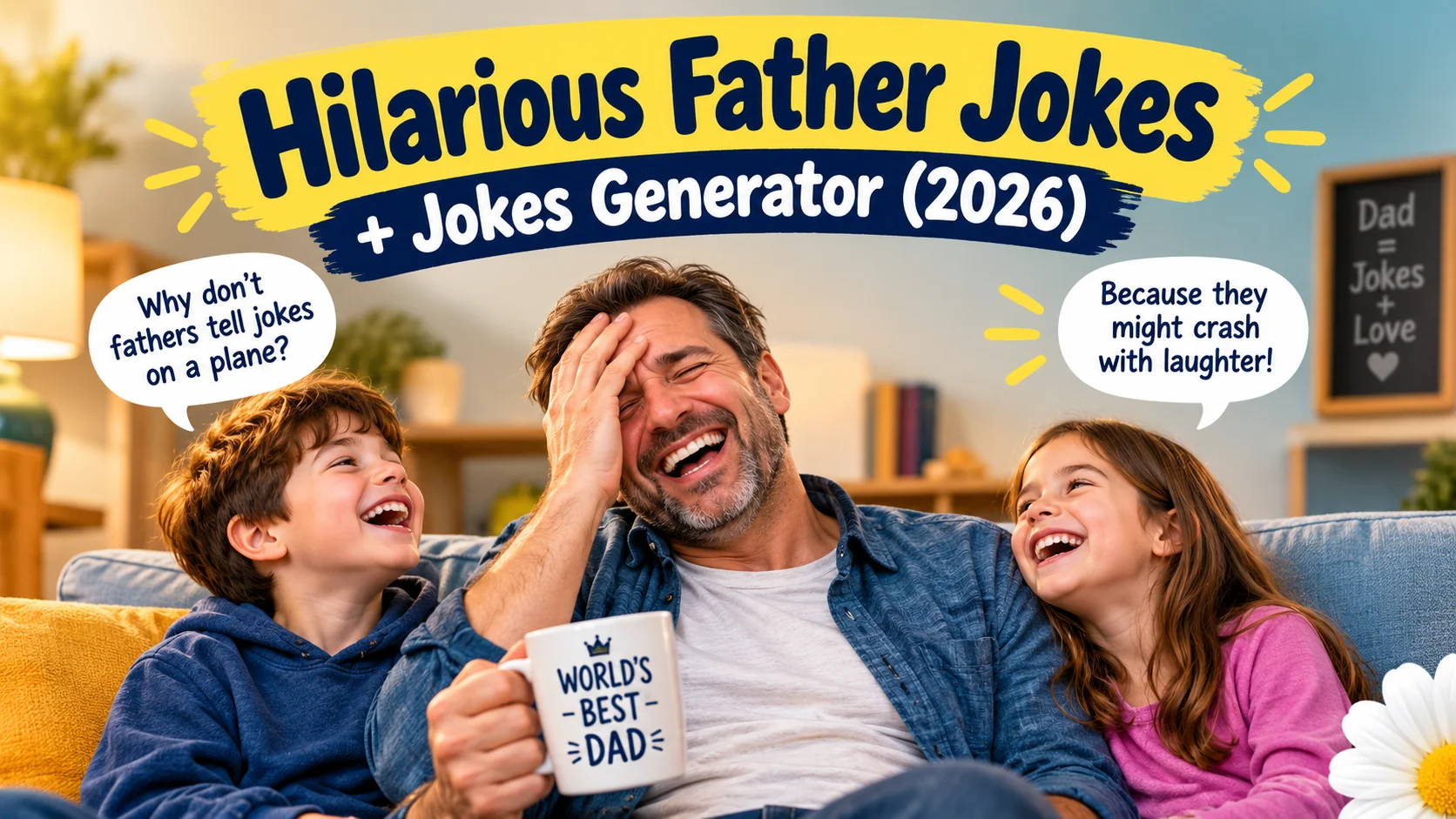 Hilarious Father Jokes + Jokes Generator (2026)