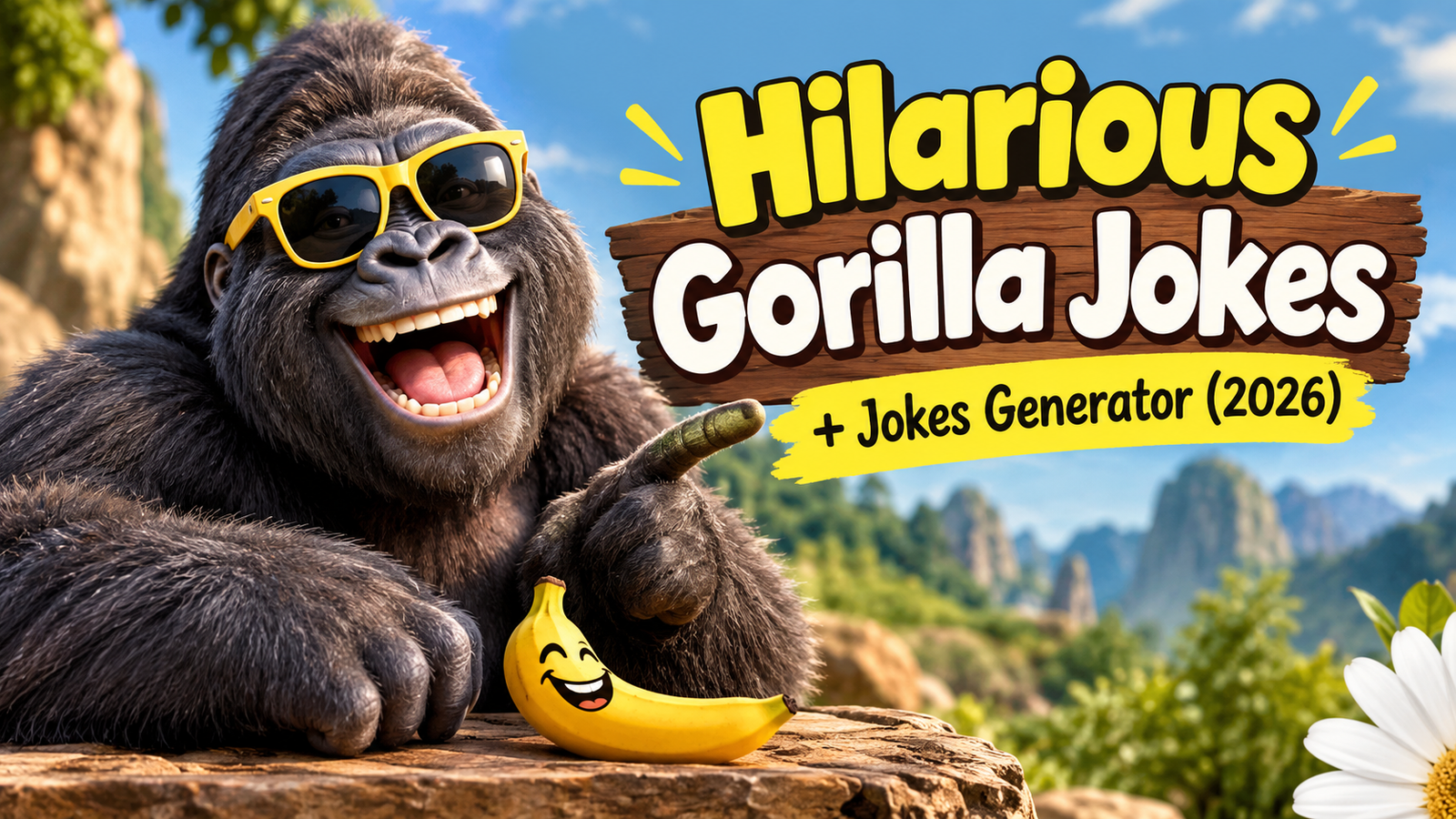 Hilarious Gorilla Jokes + Jokes Generator (2026)