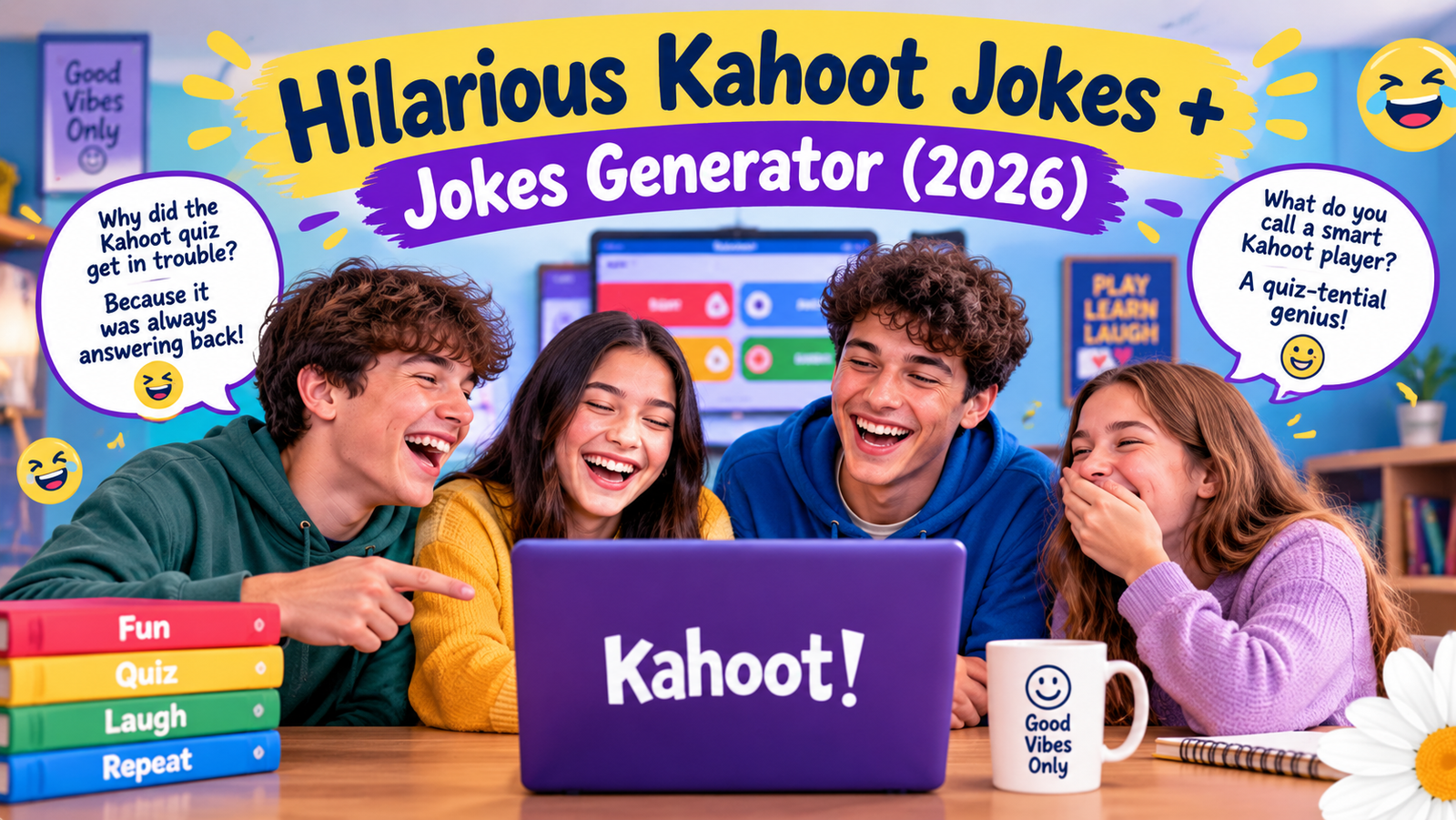 Hilarious Kahoot Jokes + Jokes Generator (2026)