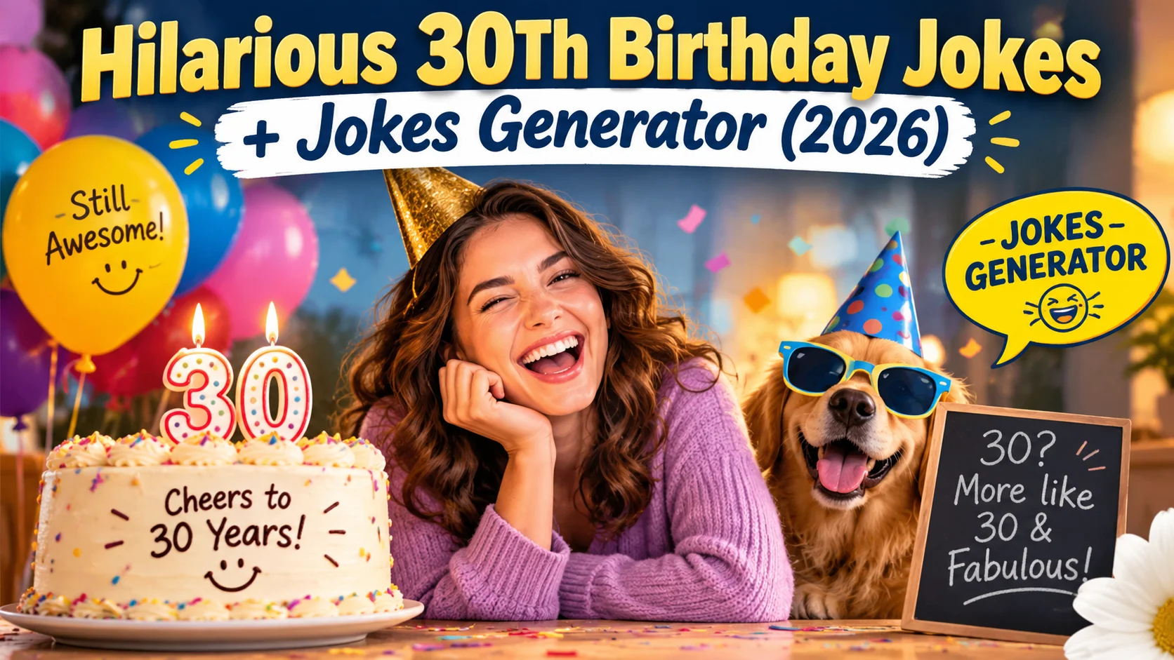 Hilarious 30Th Birthday Jokes + Jokes Generator (2026)