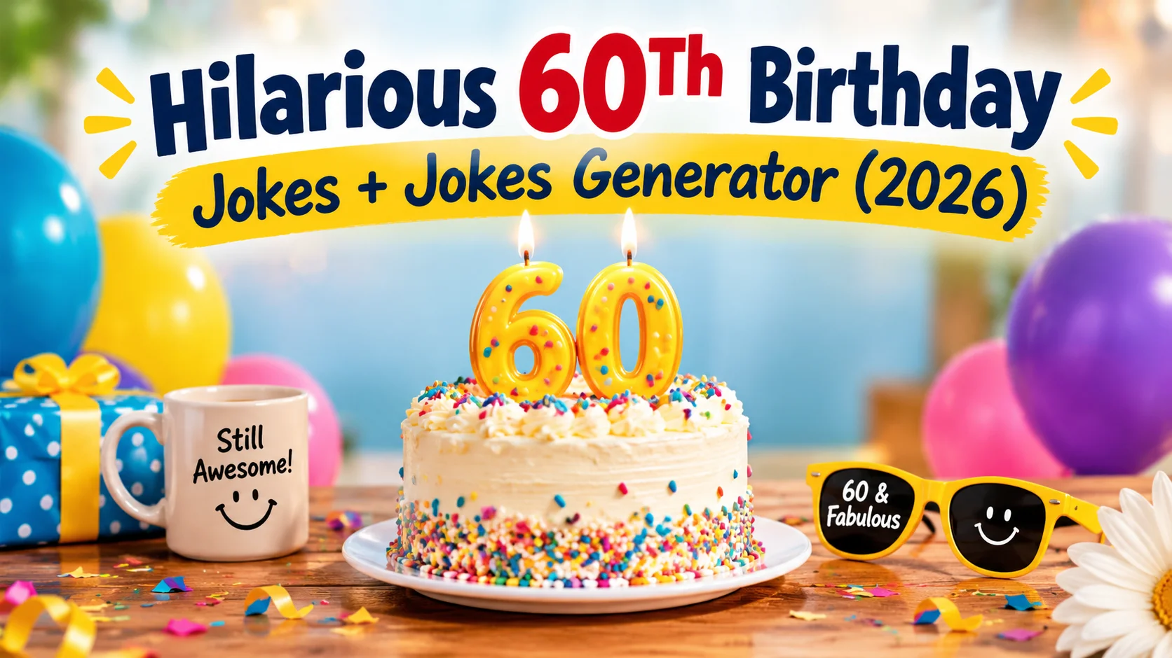 Hilarious 60Th Birthday Jokes + Jokes Generator (2026)