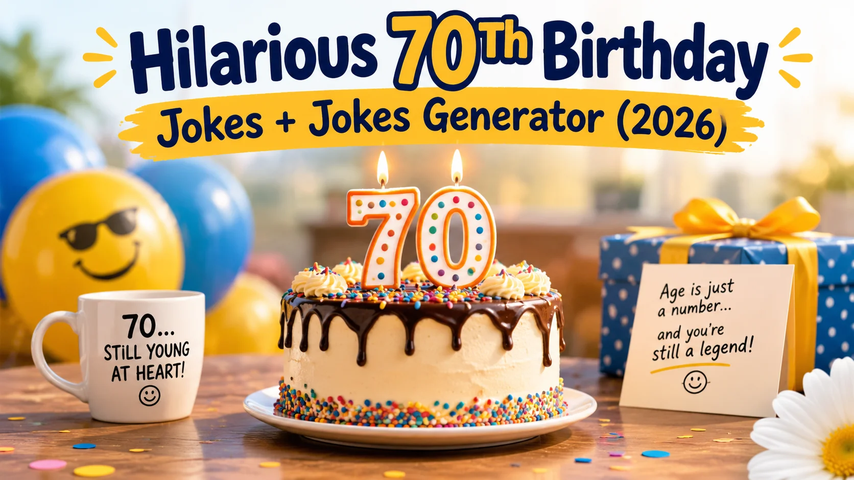 Hilarious 70Th Birthday Jokes + Jokes Generator (2026)