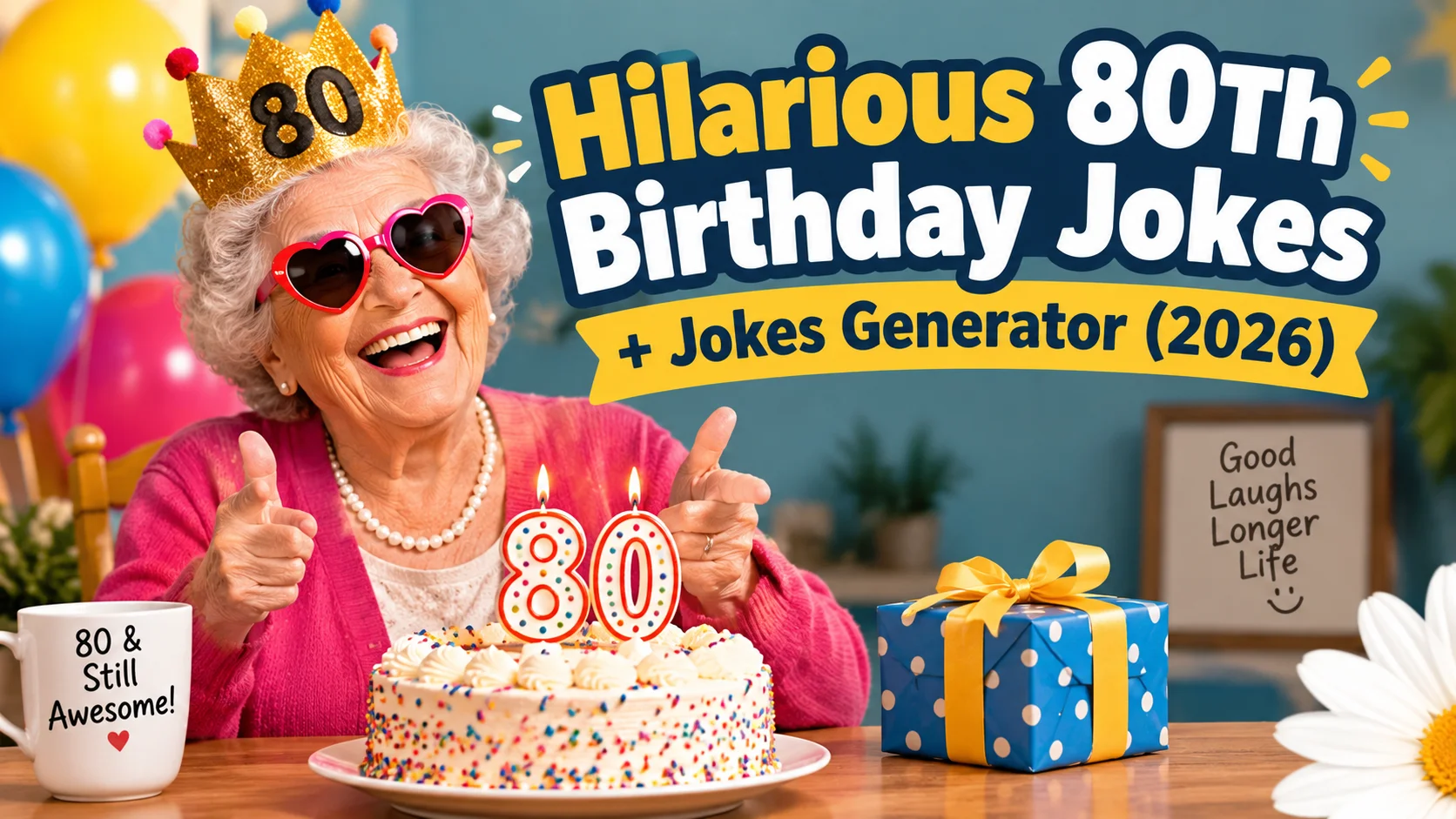 Hilarious 80Th Birthday Jokes + Jokes Generator (2026)