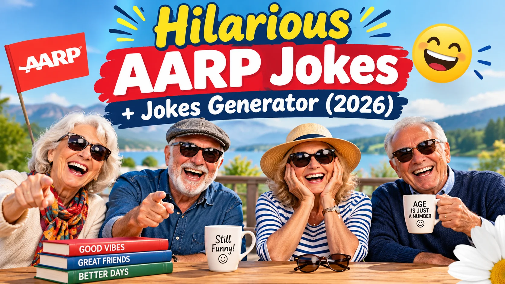 Hilarious AARP Jokes + Jokes Generator (2026)