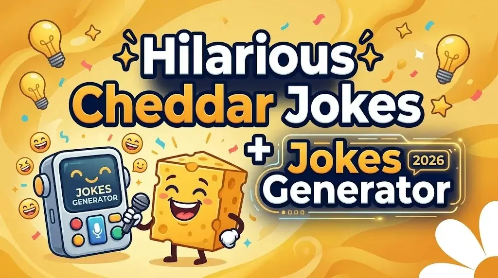 Hilarious Cheddar Jokes + Jokes Generator (2026)