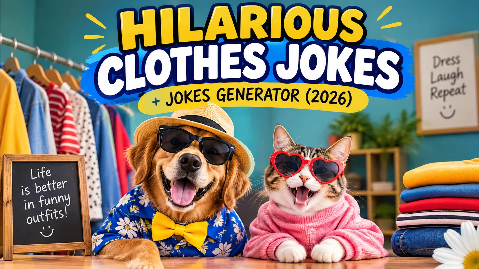 Hilarious Clothes Jokes + Jokes Generator (2026)