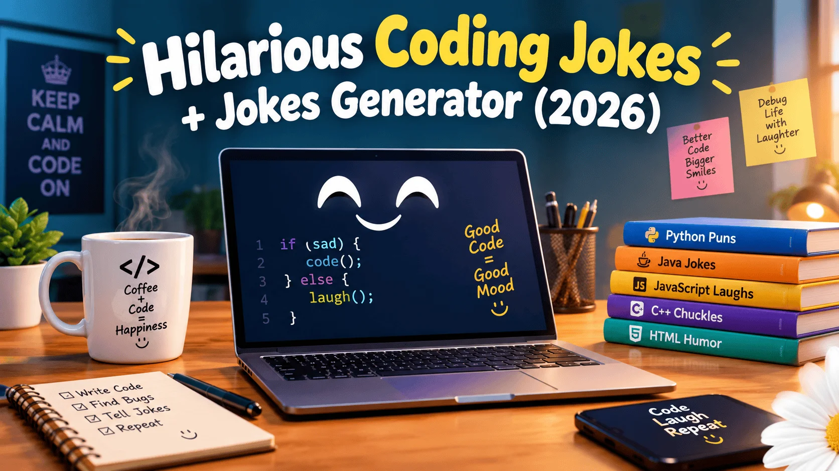 Hilarious Coding Jokes + Jokes Generator (2026)