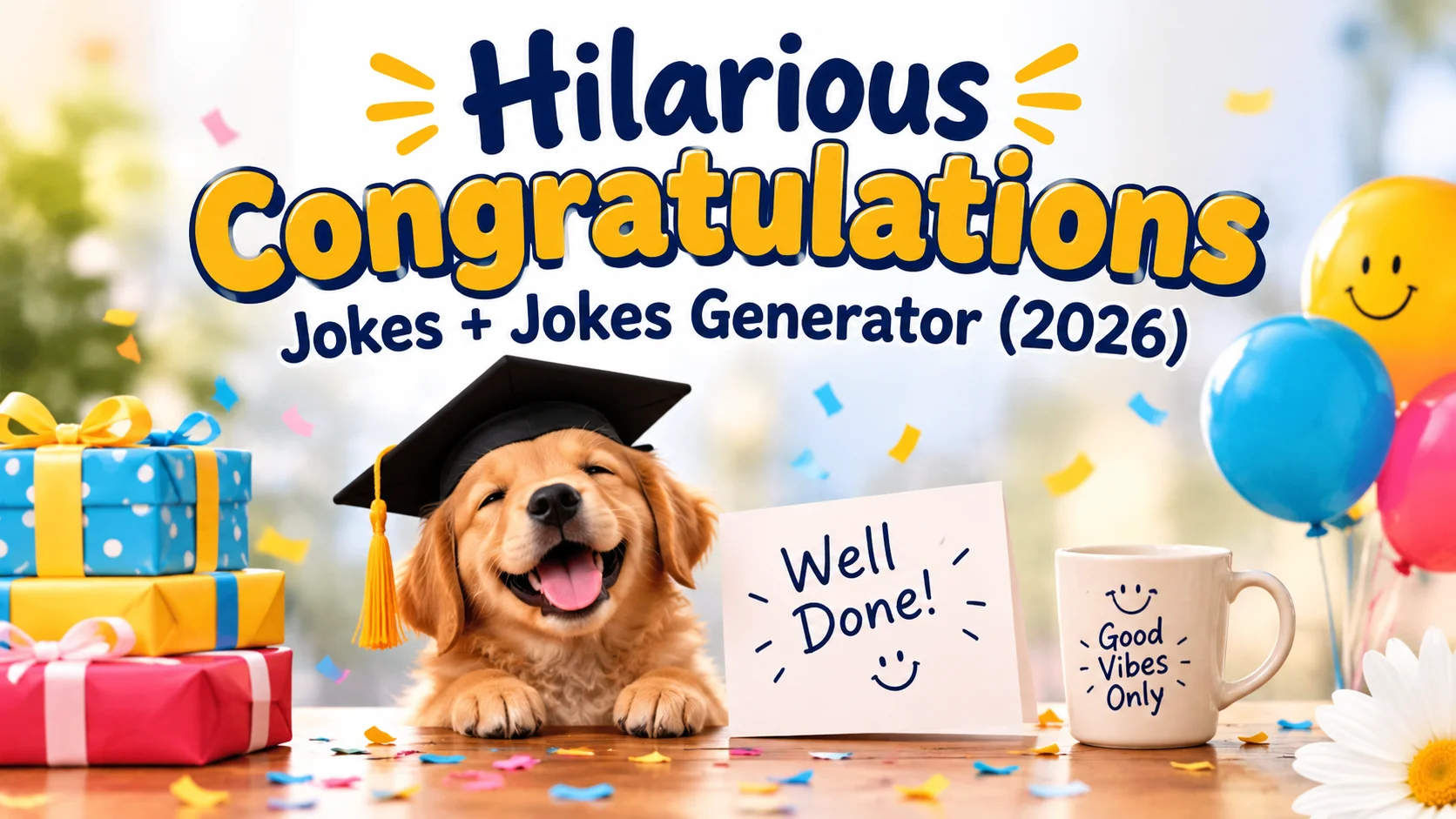 Hilarious Congratulations Jokes + Jokes Generator (2026)