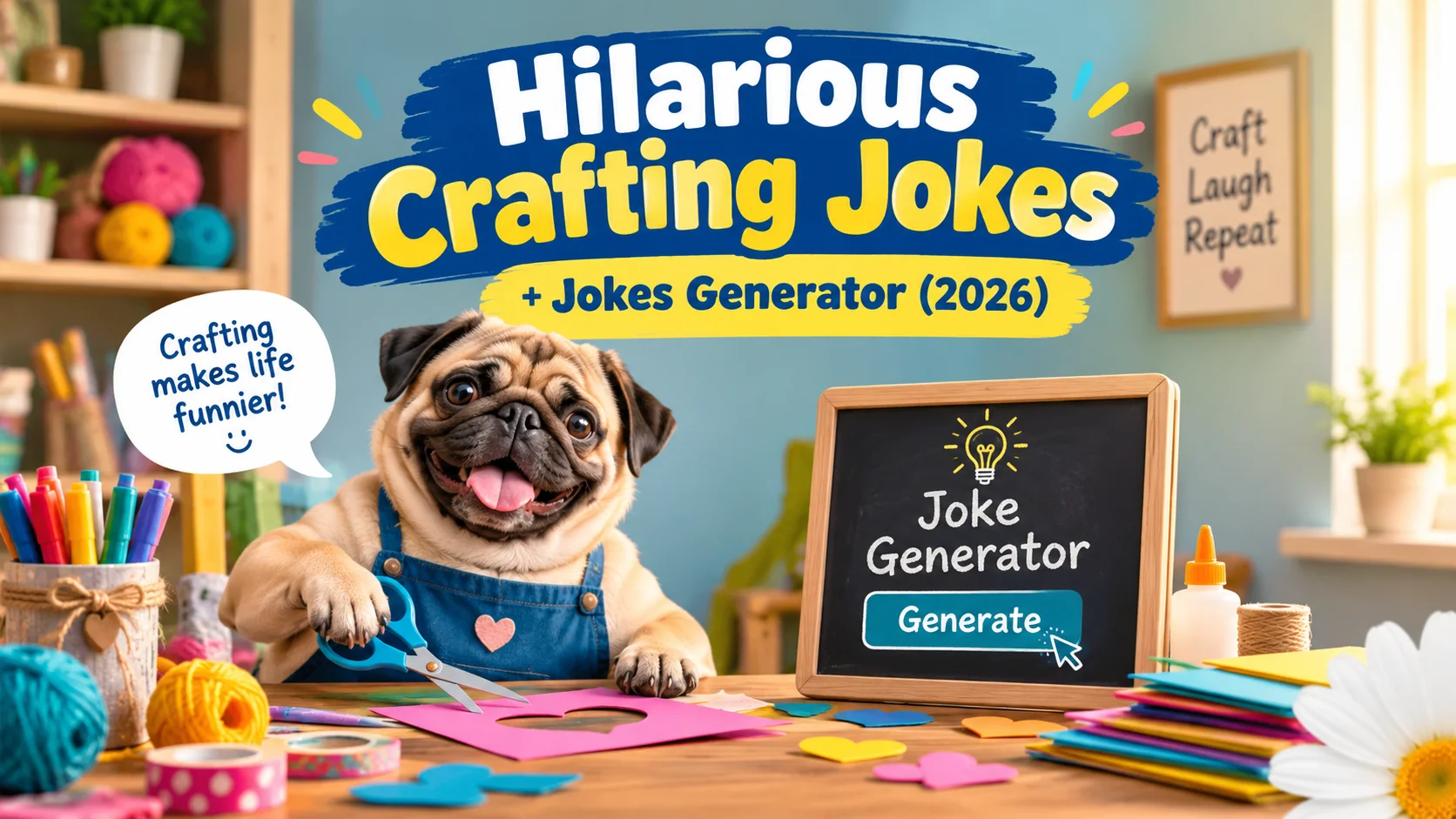 Hilarious Crafting Jokes + Jokes Generator (2026)